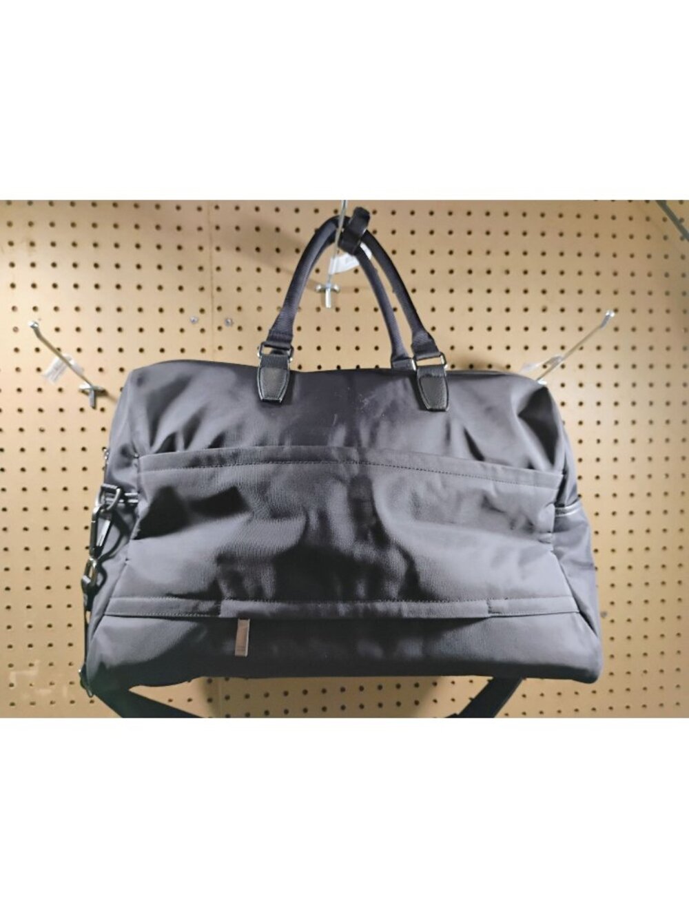 Open Story. Black Duffel Bag With Handles & Adjustable Strap